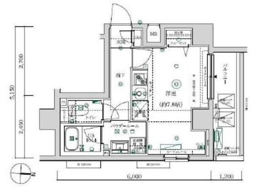 MAXIV武蔵新城TRE 4階 間取り図