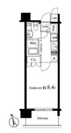 レックス海岸通りレジデンス 4階 間取り図