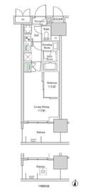 ブルックサイドレジデンス木場 421 間取り図