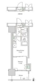 ブルックサイドレジデンス木場 406 間取り図