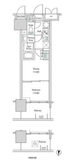 ブルックサイドレジデンス木場 430 間取り図