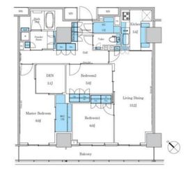 パークアクシス滝野川ラブリーズ 1203 間取り図