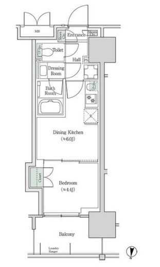 ブルックサイドレジデンス木場 439 間取り図