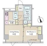 レフューム駒込 502 間取り図