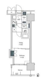 ブルックサイドレジデンス木場 407 間取り図