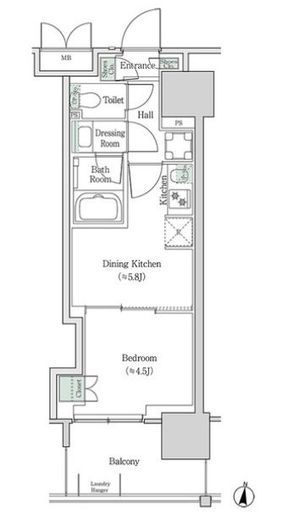 ブルックサイドレジデンス木場 415 間取り図
