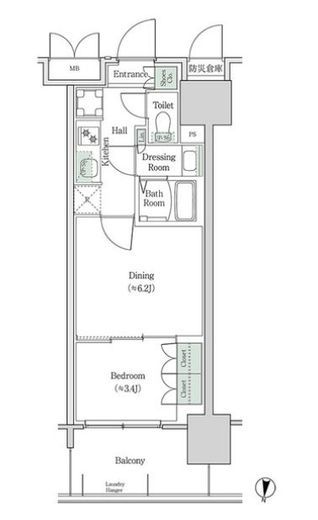 ブルックサイドレジデンス木場 431 間取り図