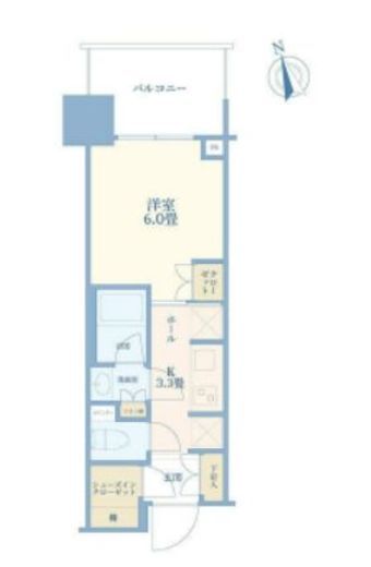 パークタワー勝どきミッド/サウス 14階 間取り図