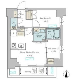 ブリリアイスト武蔵小杉 1103 間取り図