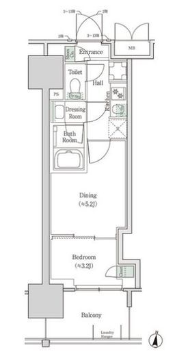 ブルックサイドレジデンス木場 408 間取り図