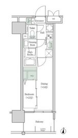 ブルックサイドレジデンス木場 416 間取り図