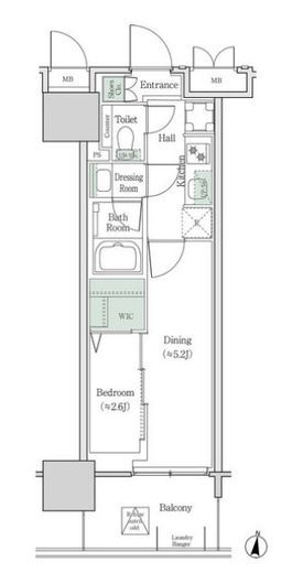 ブルックサイドレジデンス木場 424 間取り図
