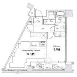 富ヶ谷ウエストガーデン 4階 間取り図
