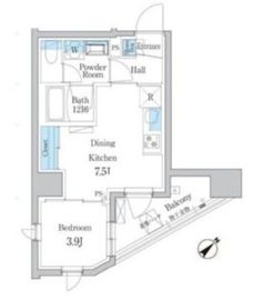 デュオフラッツ板橋大山 1302 間取り図