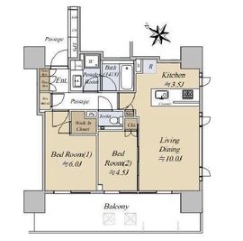 シティハウス目黒ザ・グランド 4階 間取り図