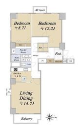 広尾ガーデンヒルズ 10階 間取り図