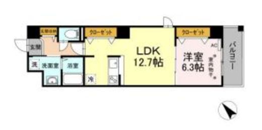ノーブルヒルズ 301 間取り図