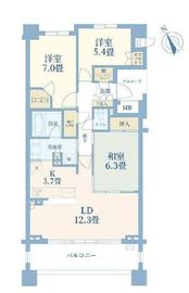 ドレッセ鷺沼オーセンティックテラス 4階 間取り図