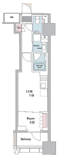 ジオ横浜大通り公園 4階 間取り図
