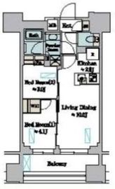 ブリリアイスト墨田曳舟 1203 間取り図