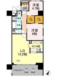 リーラ横浜川和町 406 間取り図