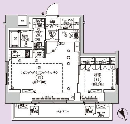 セジョリ駒込西ヶ原 8階 間取り図