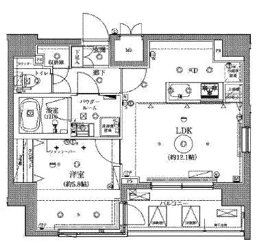 クレイシア品川戸越 11階 間取り図