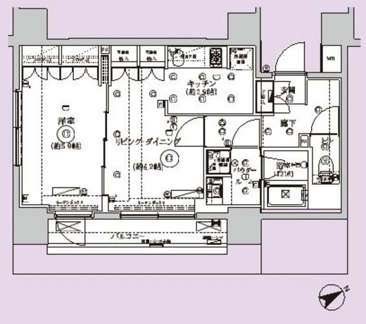 セジョリ駒込西ヶ原 5階 間取り図