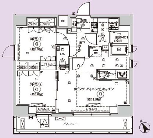 セジョリ駒込西ヶ原 12階 間取り図