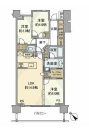パークホームズ横浜反町 7階 間取り図