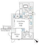 コスモグラシア大塚 1101 間取り図