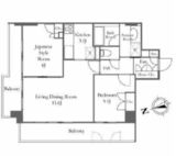 コスモ広尾 8階 間取り図