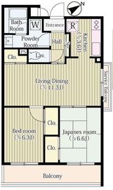 パークセリタ二子玉川 201 間取り図