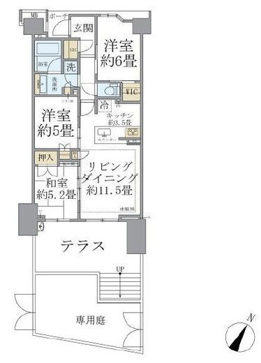 ブリリアシティ横浜磯子 1階 間取り図