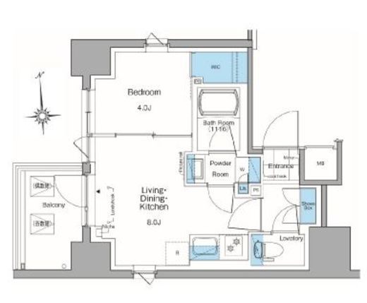 ルフォンプログレ田原町 1006 間取り図