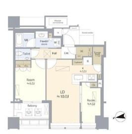 白金ザ・スカイ 26階 間取り図