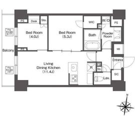 コンフォリア森下リバーサイド 1002 間取り図