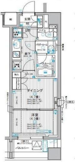 ミリアレジデンス東池袋 501 間取り図