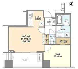 プレミストタワー白金高輪 12階 間取り図