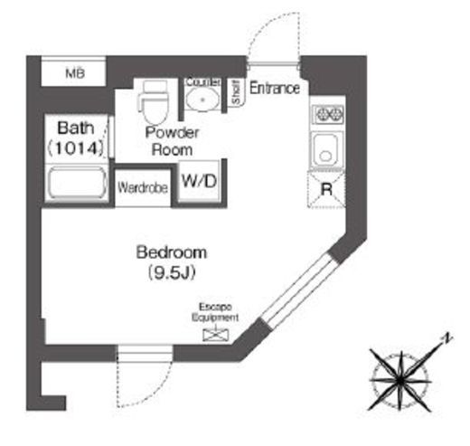 エスタート大井町フォレスト 308 間取り図