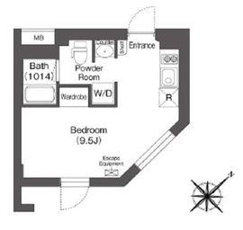 エスタート大井町フォレスト 308 間取り図