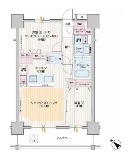 パレステージ神田 8階 間取り図