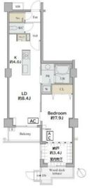 シャレール広尾 2-104 間取り図