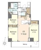 ザ・パークハウス赤羽ウエストウイング 6階 間取り図