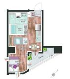 デュオフラッツ板橋大山 1202 間取り図