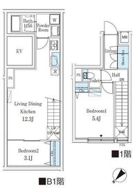 CREATIF学芸大学 103 間取り図