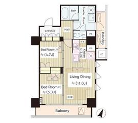 五番町マンション 2階 間取り図