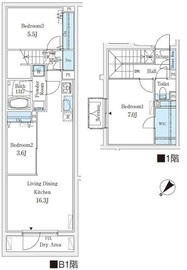 CREATIF学芸大学 101 間取り図