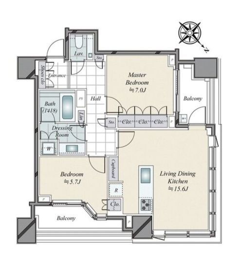 パークコート虎ノ門 15階 間取り図