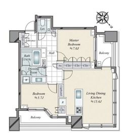 パークコート虎ノ門 15階 間取り図